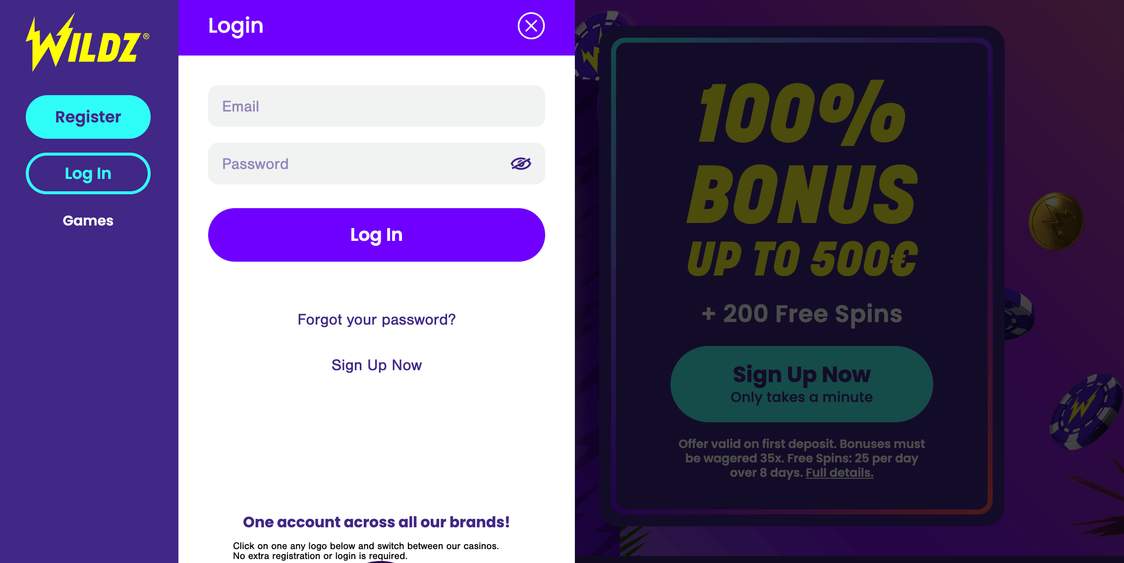 Wildz Casino Login