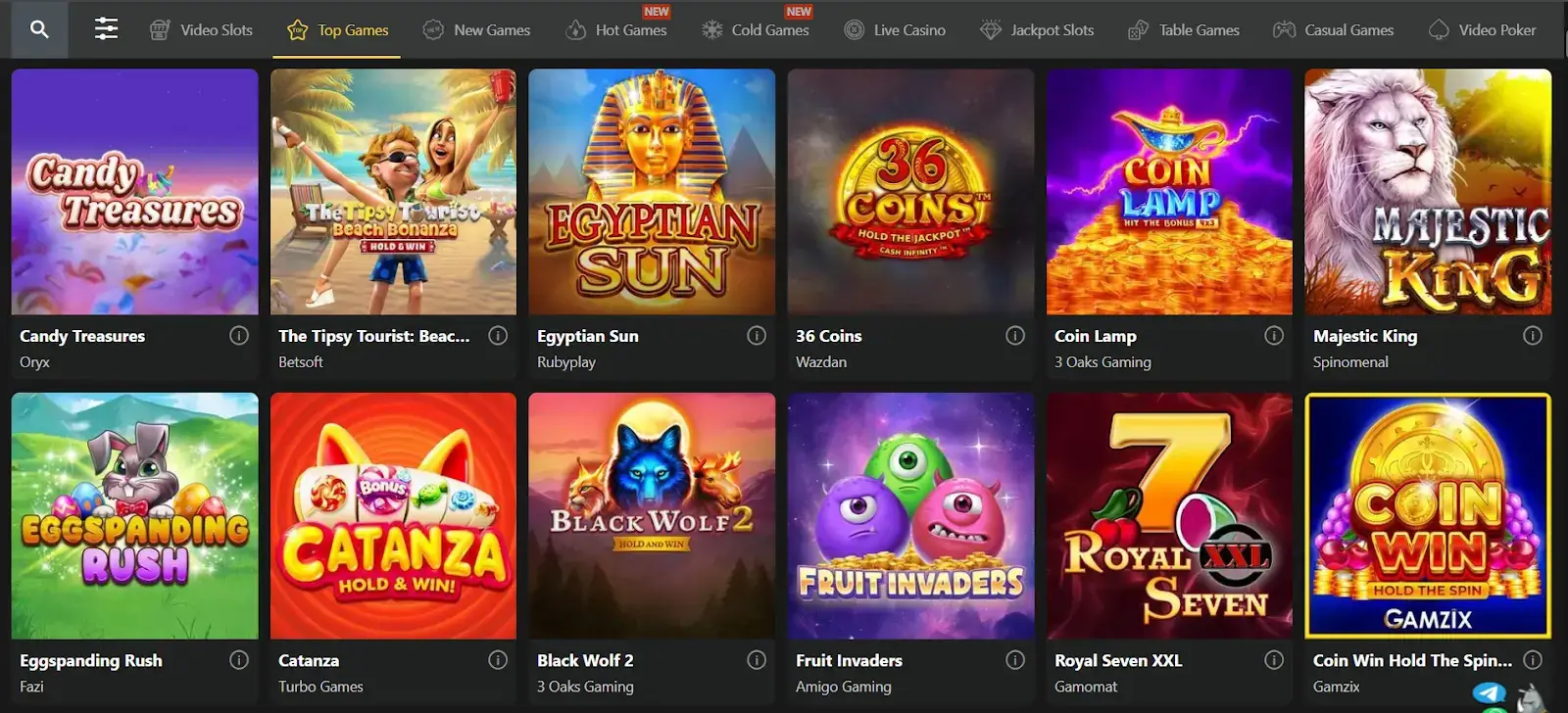 betobet games selection by categories