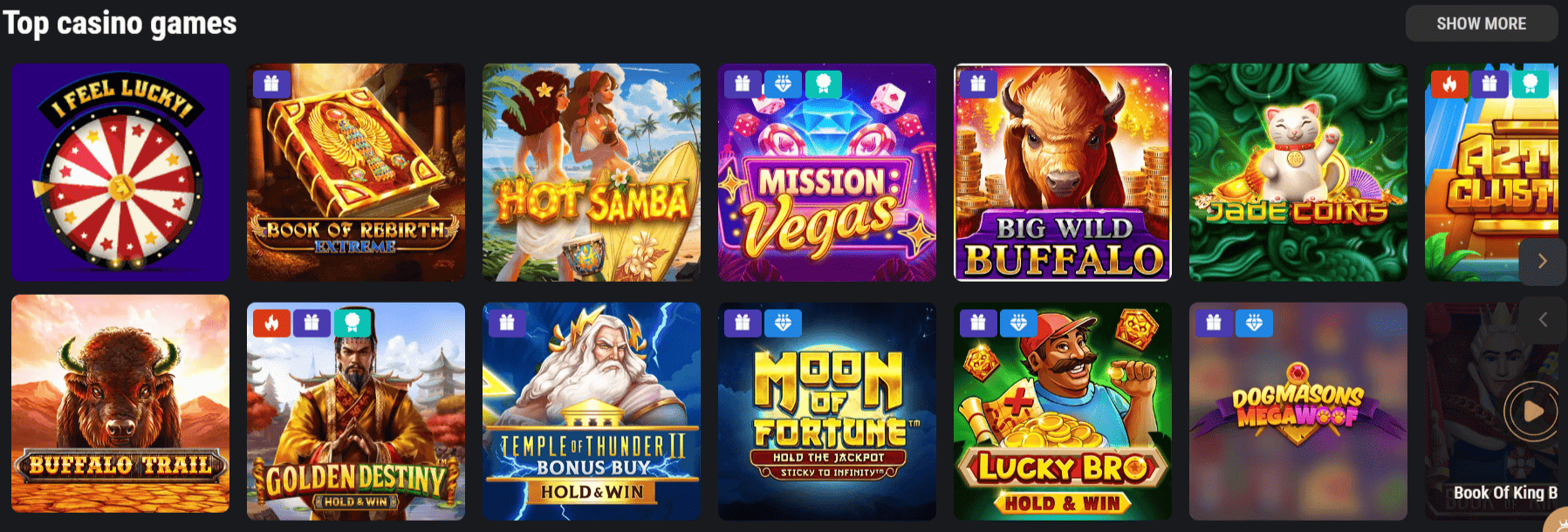 King Billy Casino Games