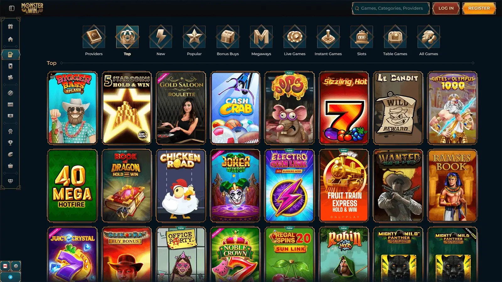 MonsterWin Casino Games