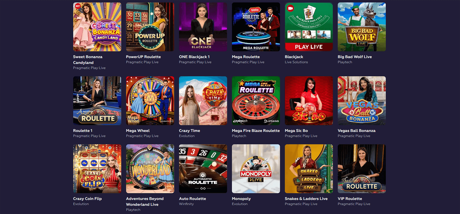 Playfina Live Casino