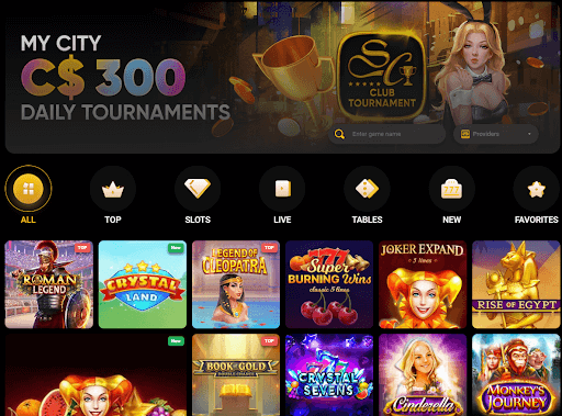 Online Casino Games at Slots City Casino