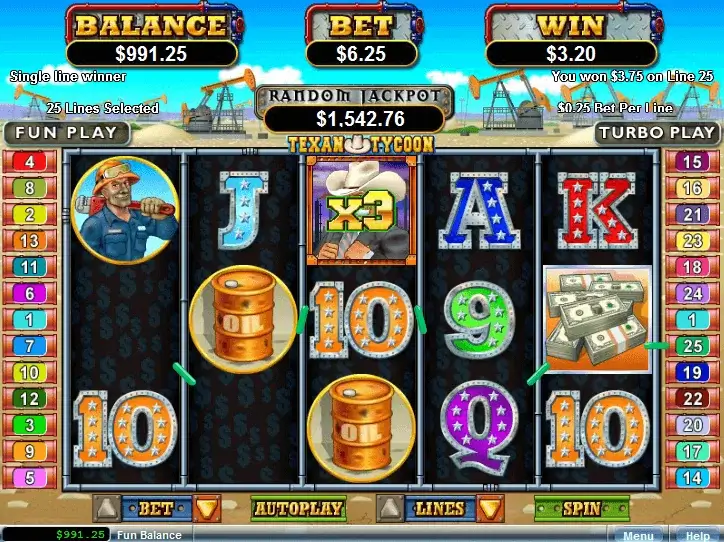 Texan Tycoon slot free spins