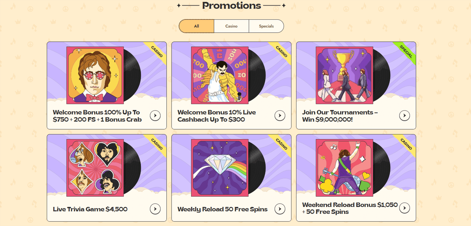 Vinyl Casino Promotions