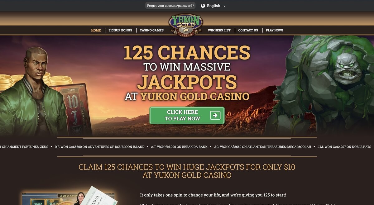 yukon casino login