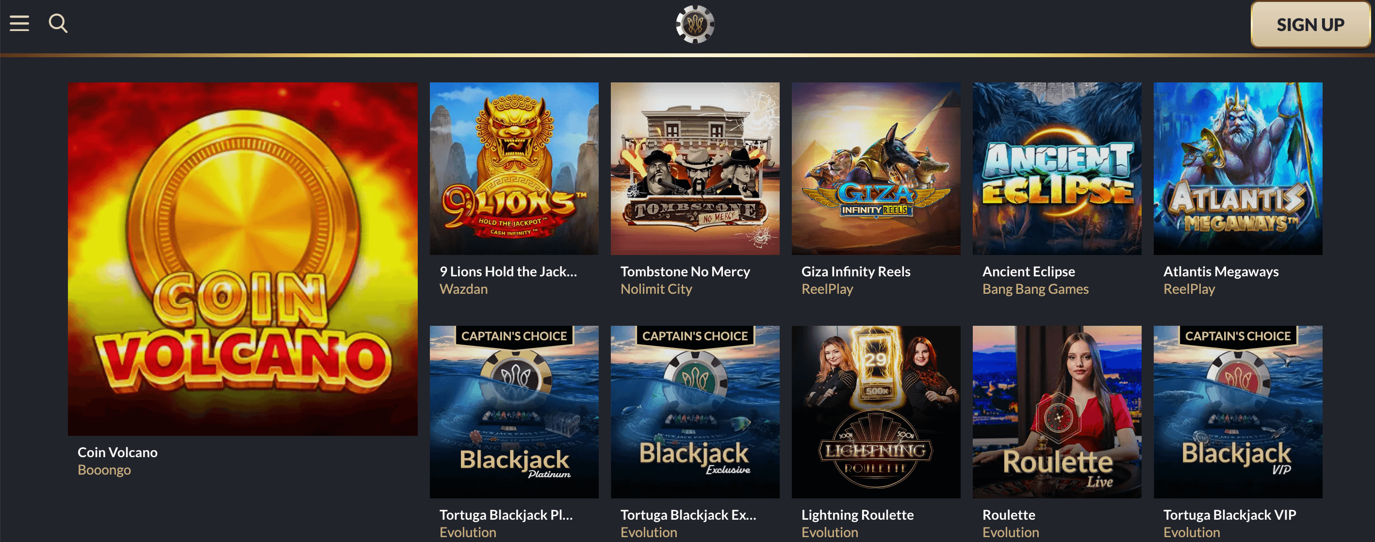 Tortuga Casino online games