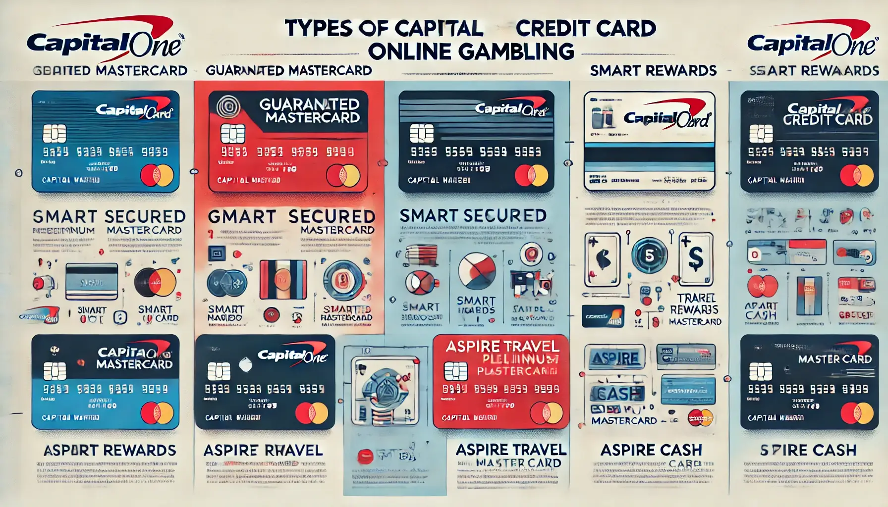 Types of Capital One Credit Card Online Gambling