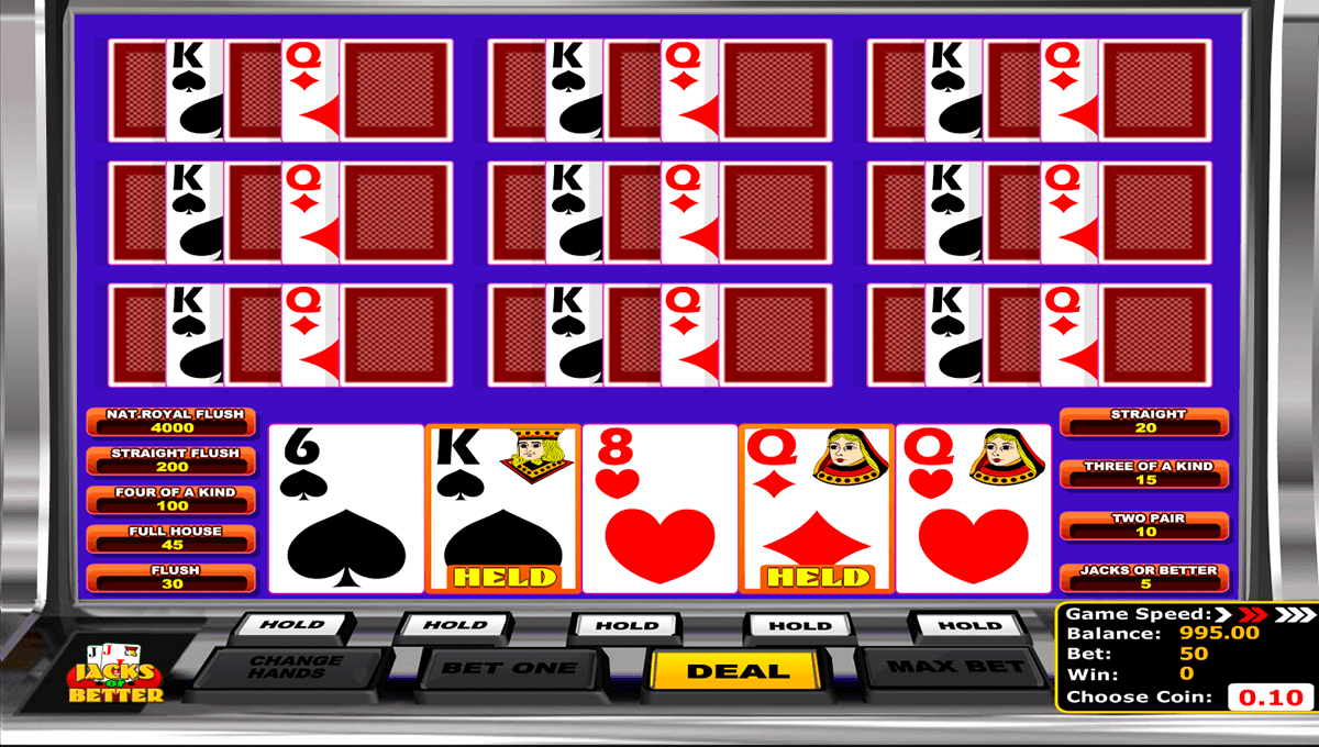 jacks or better betsoft video poker 