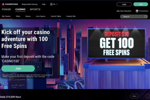 pokerstars casino welcome bonus