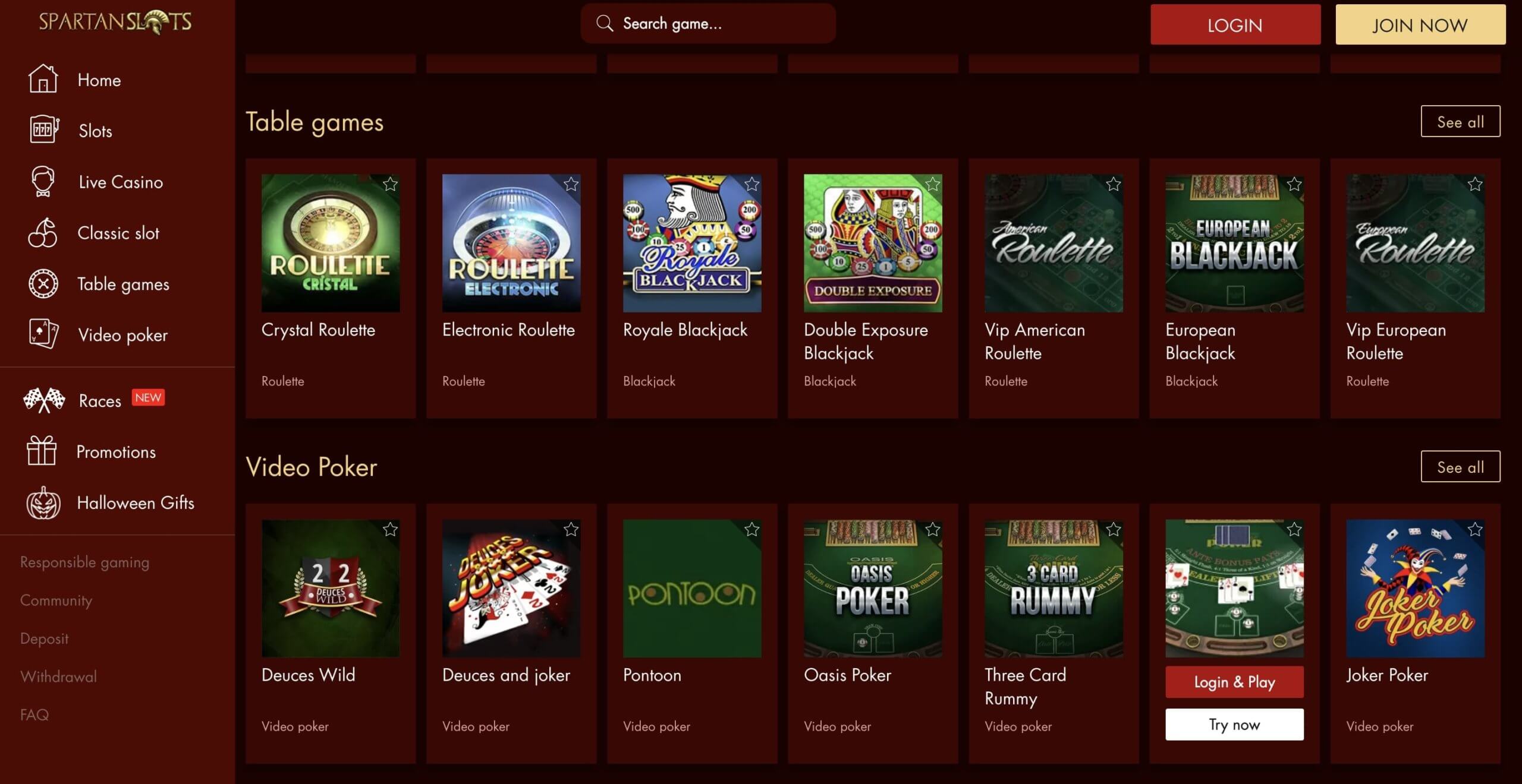 Spartan Slots Online Casino Games