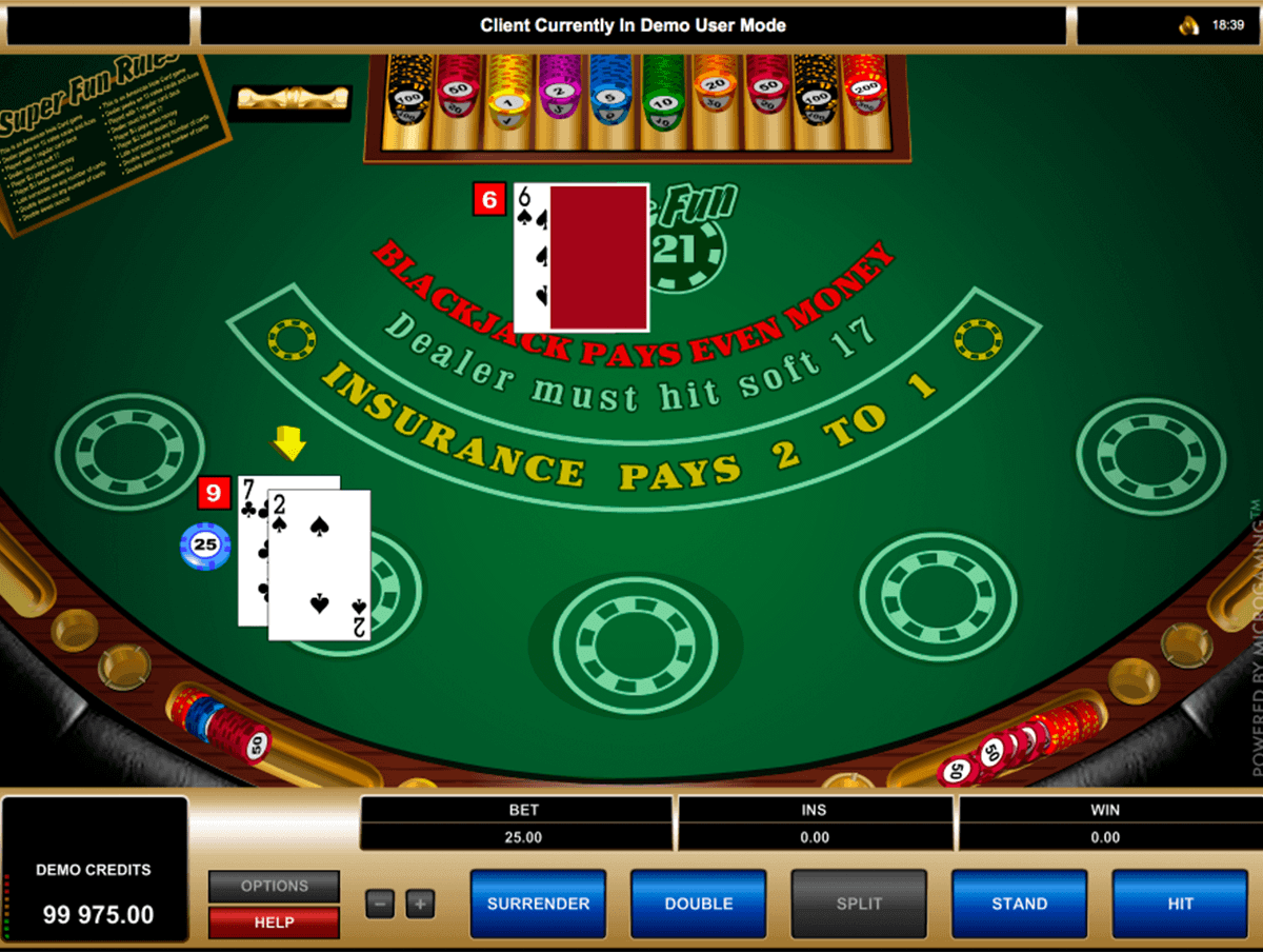 super fun 21 blackjack microgaming free 