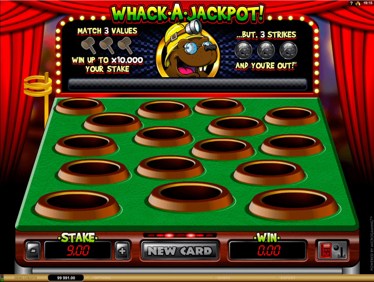 whack a jackpot microgaming scratch cards 