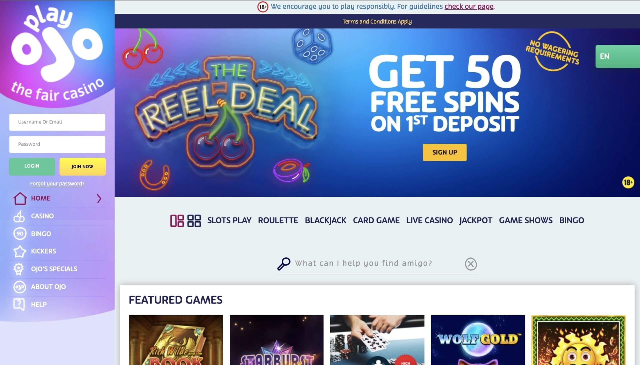 PlayOJO Online Casino Review