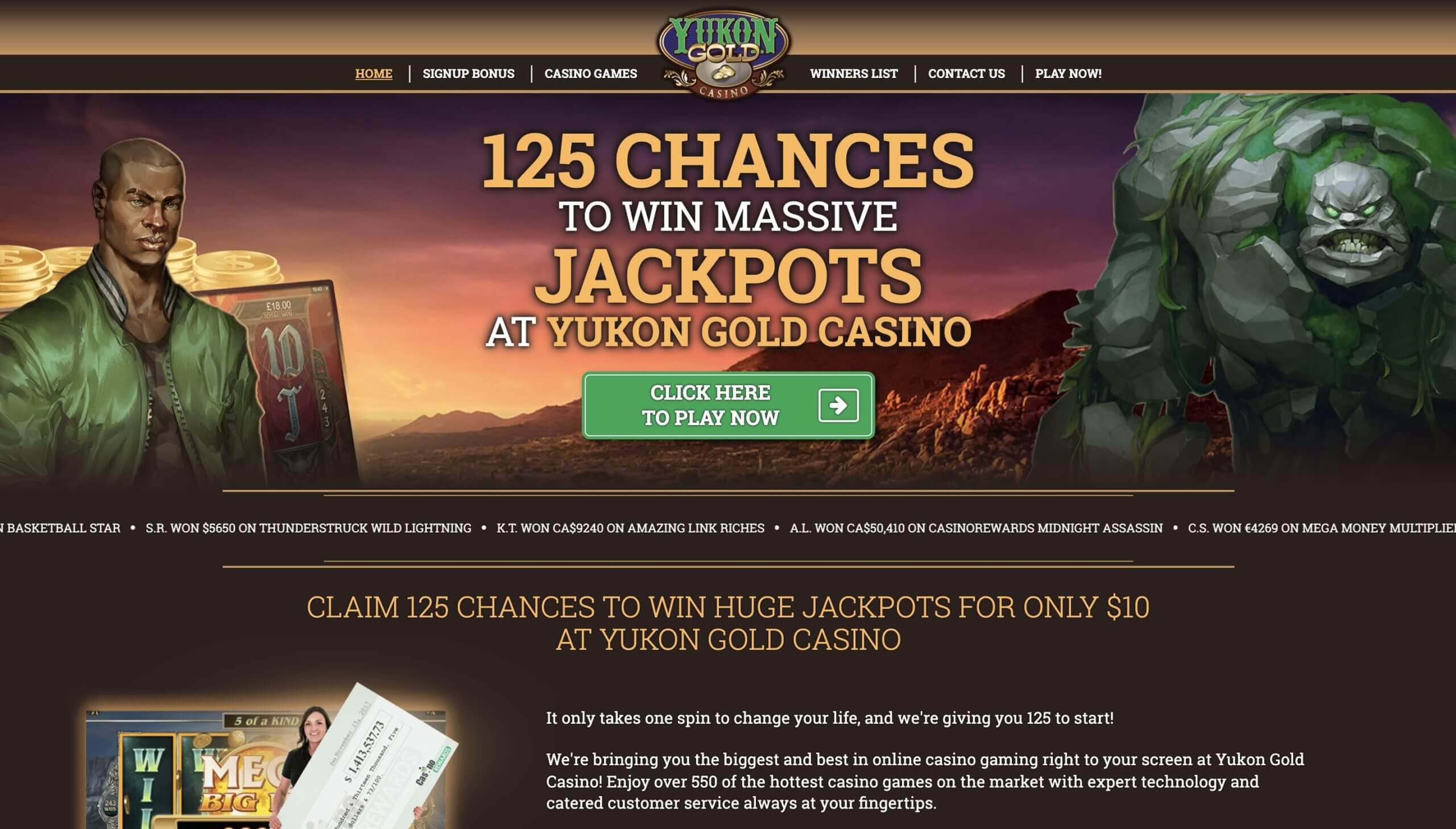 Yukon Gold Casino Review